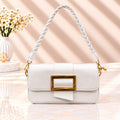 Imported Premium Glossy Leather Shoulder Bag – Double Belt & Inner Pocket