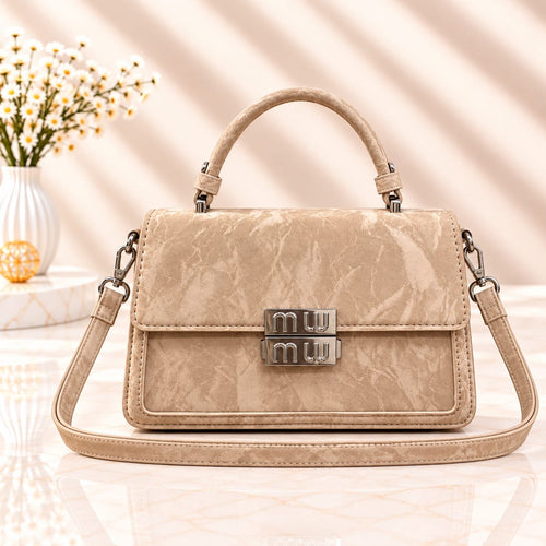 Imported Premium Crossbody Bag – Turkish Fabric, 3-Pocket Design & Adjustable Long Strap